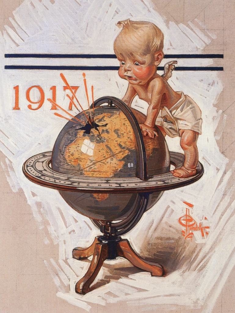 New Year’s Baby 1908 by J. C. Leyendecker (1907) | from J.C. Leyendecker: American Imagist