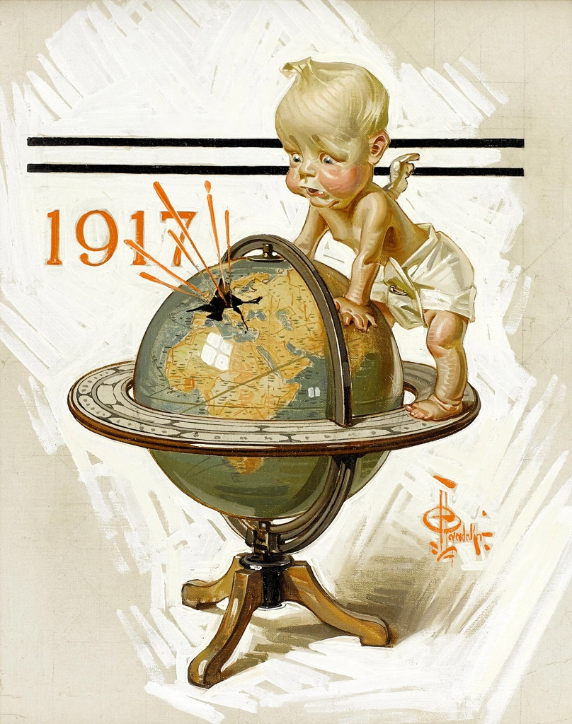 New Year’s Baby 1908 by J. C. Leyendecker (1907) | 2
