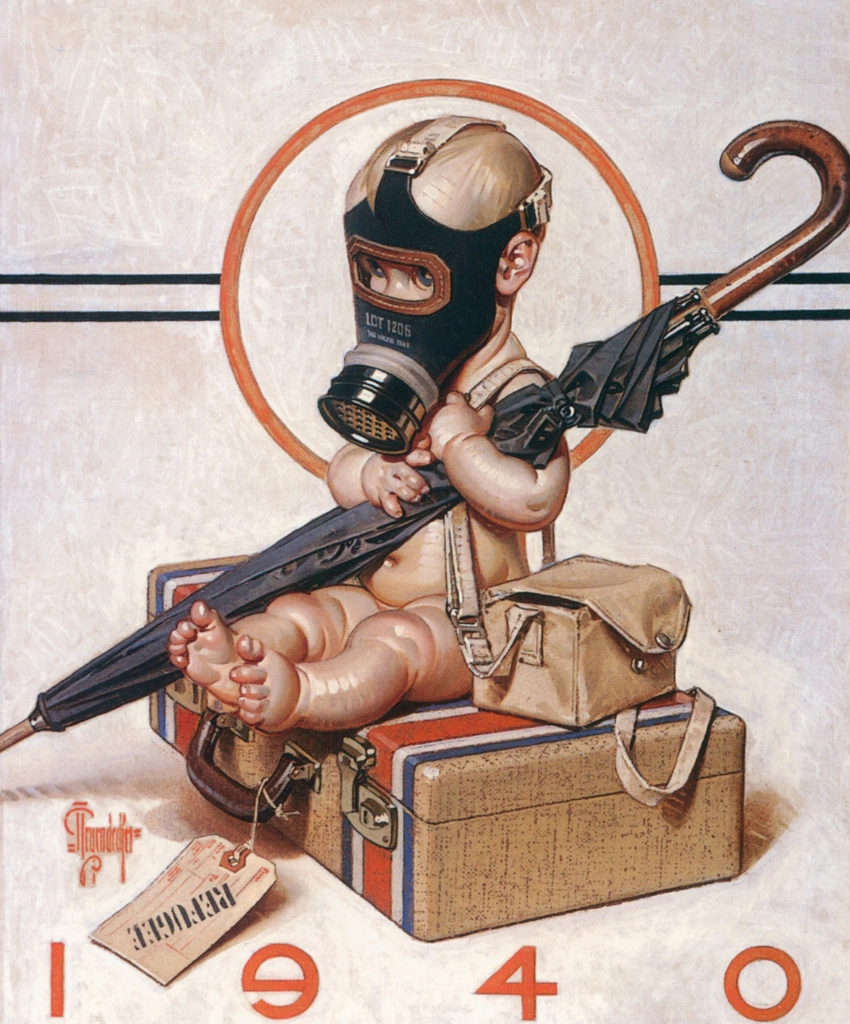 New Year’s Baby 1940 by J. C. Leyendecker (1939) | from J.C. Leyendecker: American Imagist