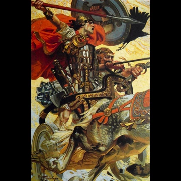 Chuchulain in Battle by J. C. Leyendecker (1907)