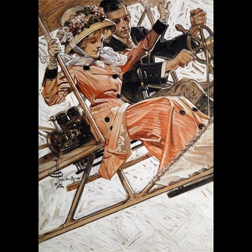 Flying in Style by J. C. Leyendecker (1909)