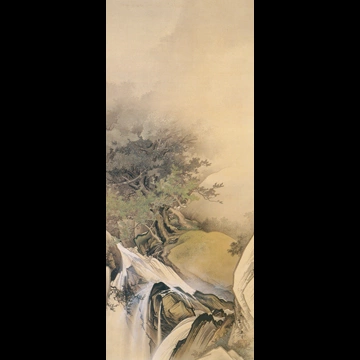 「奔瀑遊猿」 川合玉堂 （1897年）
