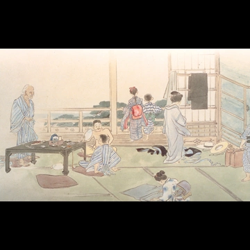「清風涼波 （部分）」 川合玉堂 （1901年）