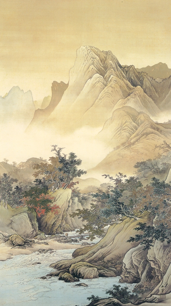 「渓山秋趣」 川合玉堂 （1906年） | 没後50年 川合玉堂展 時を超え よみがえる日本自然より