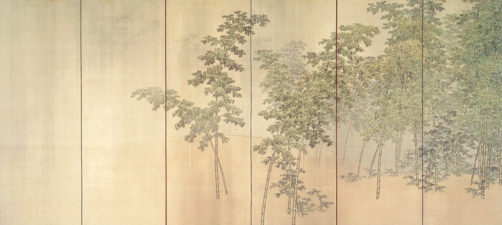 「細雨」 川合玉堂 （1911年） | 左隻 没後50年 川合玉堂展 時を超え よみがえる日本自然より