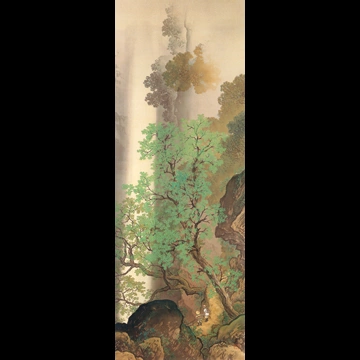 「緑陰懸瀑」 川合玉堂 （1928年頃）