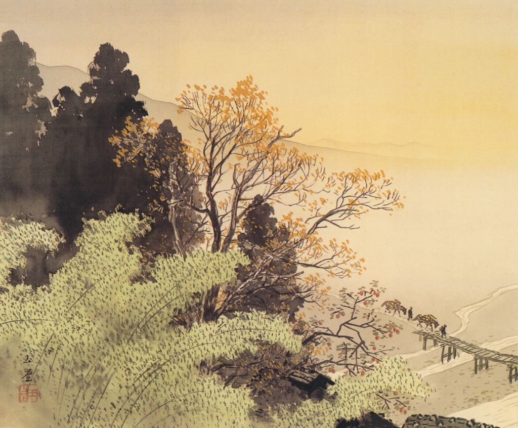 「晩帰」 川合玉堂 （1936年） | 没後50年 川合玉堂展 時を超え よみがえる日本自然より
