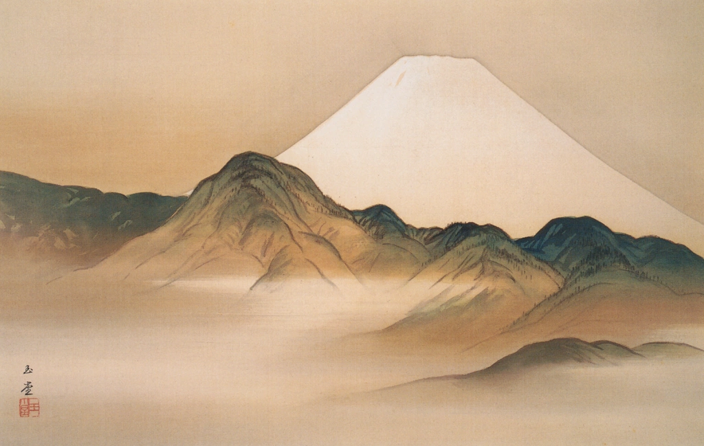 「初春の富士」 川合玉堂 （1937年頃） | 没後50年 川合玉堂展 時を超え よみがえる日本自然より