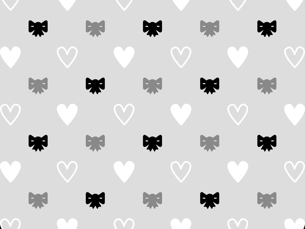 Ser of 6 Ribbon and Heart Pattern Background Illustrations and Vectors | Gray