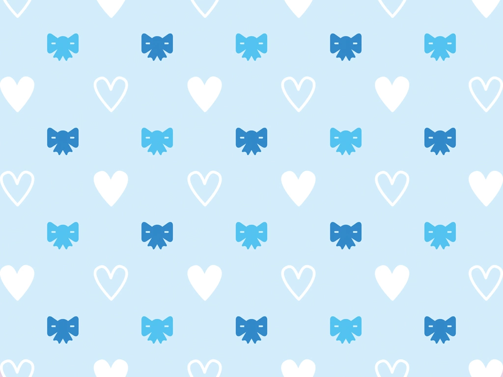 Ser of 6 Ribbon and Heart Pattern Background Illustrations and Vectors | Light Blue