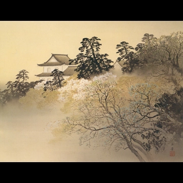 「古城春夕」 川合玉堂 （1942年）