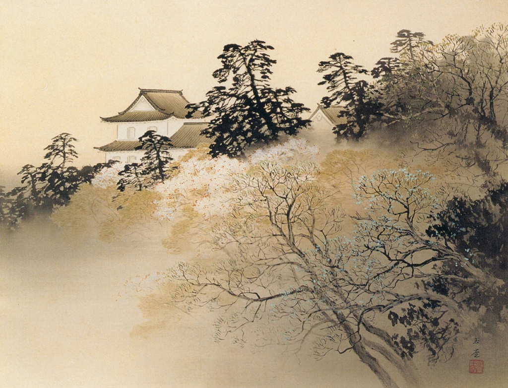 「古城春夕」 川合玉堂 （1942年） | 川合玉堂展 描かれた日本の原風景より