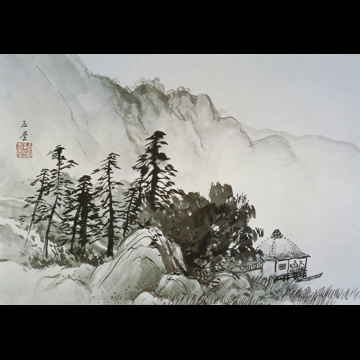 「湖亭銷暑」 川合玉堂 （1944年頃）