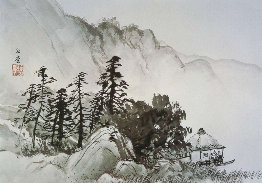 「湖亭銷暑」 川合玉堂 （1944年頃） | 没後50年 川合玉堂展 時を超え よみがえる日本自然より
