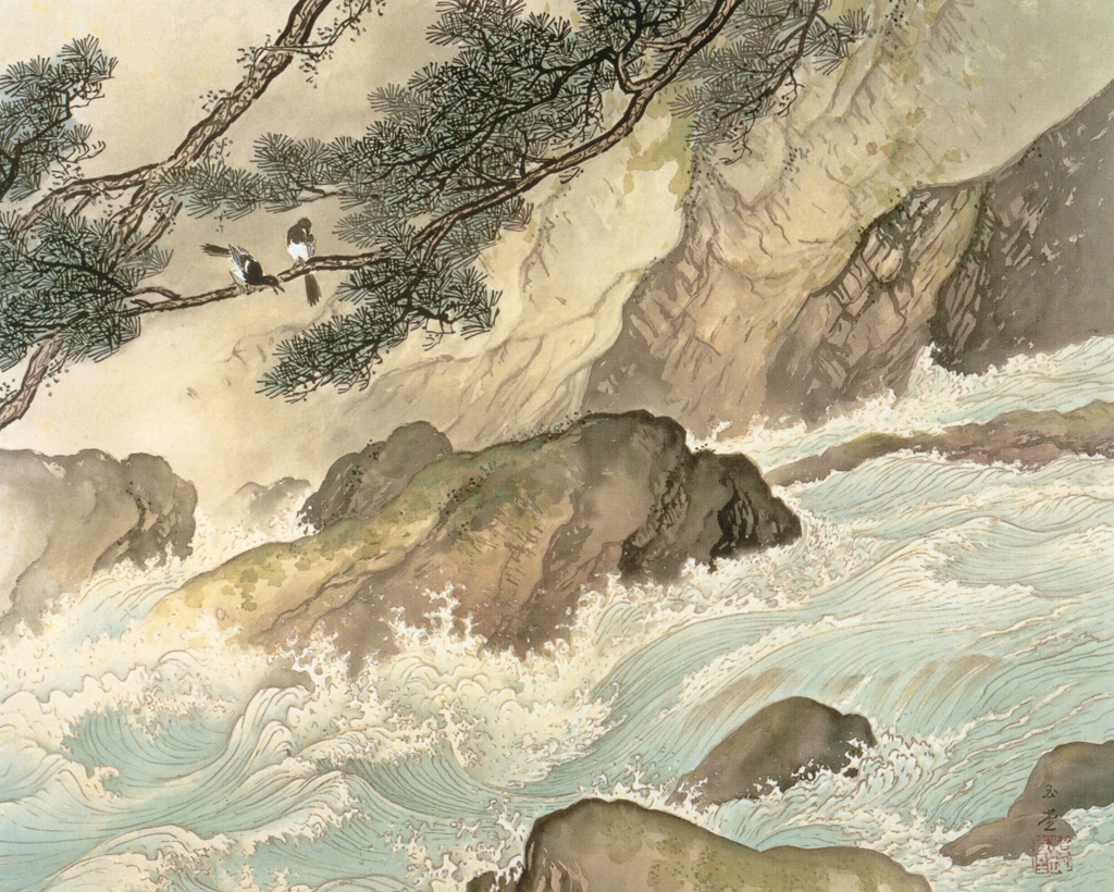 「奔湍」 川合玉堂 （1945年頃） | 没後50年 川合玉堂展 時を超え よみがえる日本自然より