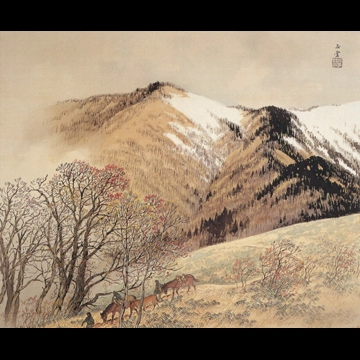 「高原入冬」 川合玉堂 （1948年）