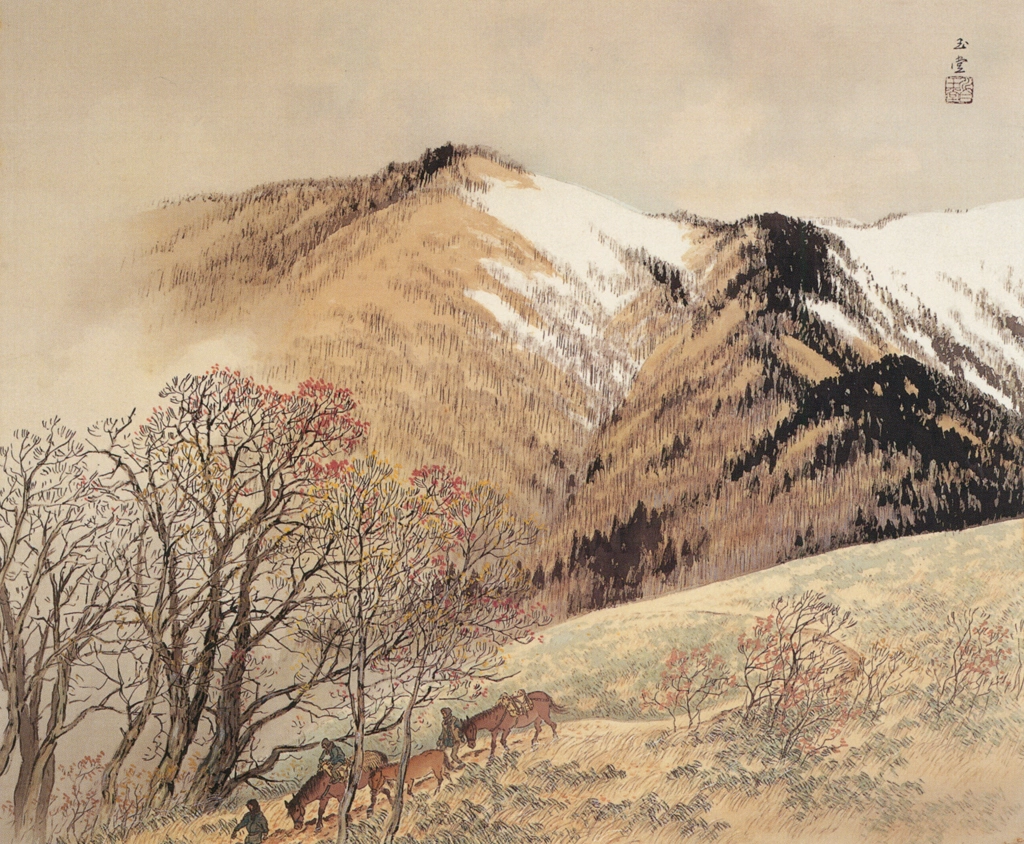 「高原入冬」 川合玉堂 （1948年） | 没後50年 川合玉堂展 時を超え よみがえる日本自然より