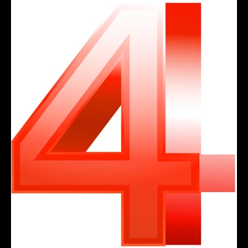 6種類の数字の4のイラストとベクター