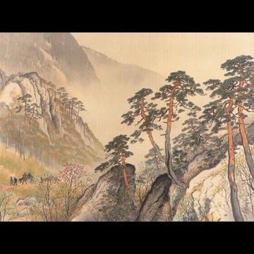 「旅路の春」 川合玉堂 （1950年）