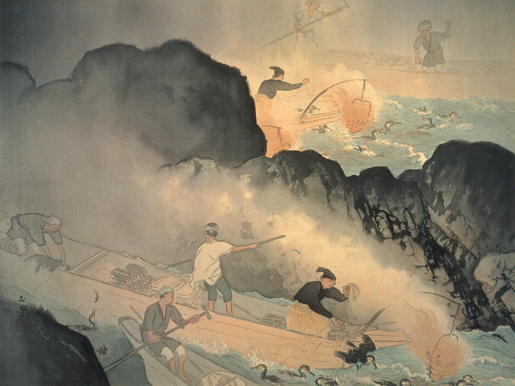 「鵜飼」 川合玉堂 （1951年） | 没後50年 川合玉堂展 時を超え よみがえる日本自然より