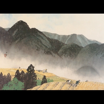 「遠雷麦秋」 川合玉堂 （1952年）