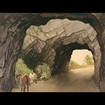 「二重石門」 川合玉堂 （1952年）