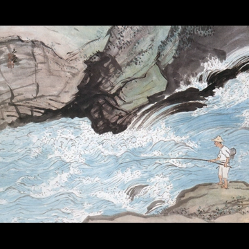 「鮎釣」 川合玉堂 （1955年）