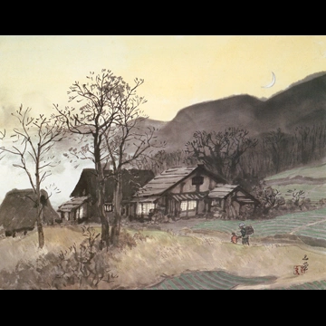 「夕月」 川合玉堂 （1955年）