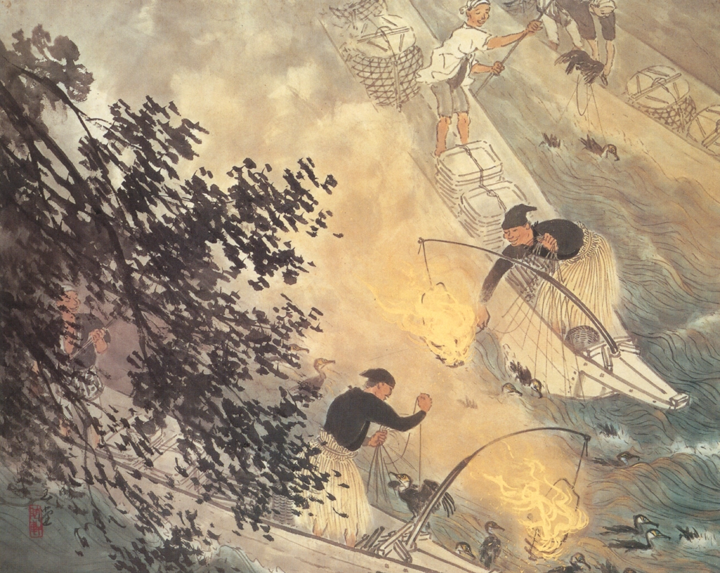 「鵜飼」 川合玉堂 （1956年） | 没後50年 川合玉堂展 時を超え よみがえる日本自然より