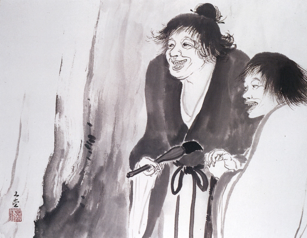 「寒山題壁」 川合玉堂 （1957年） | 没後50年 川合玉堂展 時を超え よみがえる日本自然より