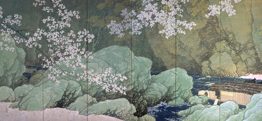 「行く春」 川合玉堂 （1916年） | 左隻