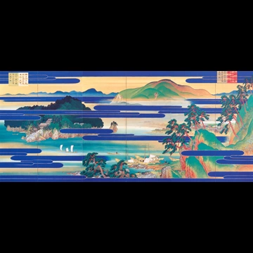 「悠紀地方風俗歌屏風」 川合玉堂 （1928年）
