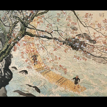 「花筏」 川合玉堂 （1951年）