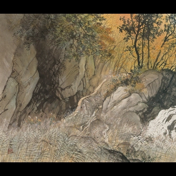 「渓間之花」 川合玉堂 （1950年頃）