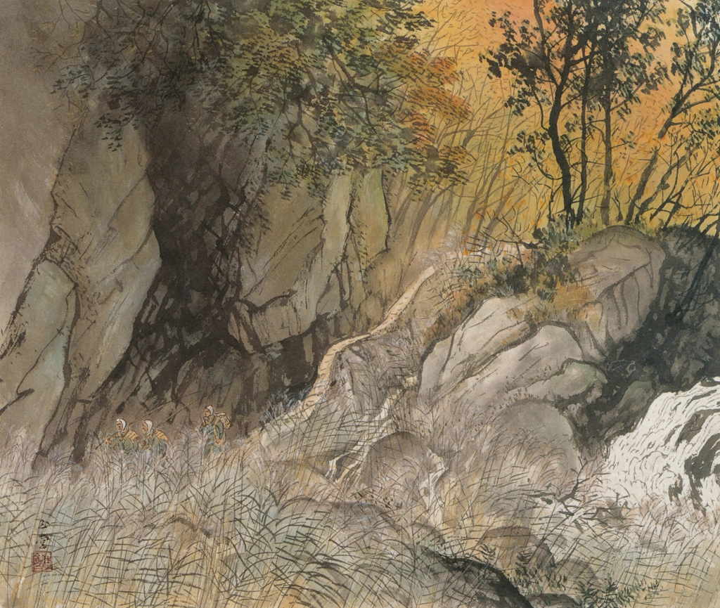 「渓間之花」 川合玉堂 （1950年頃） | 川合玉堂展 描かれた日本の原風景より