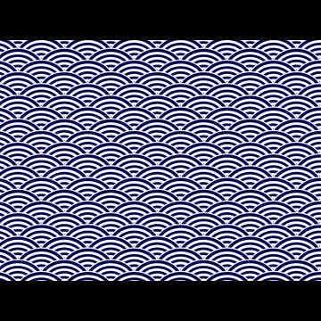 5種類の青海波文様の背景イラストとベクター