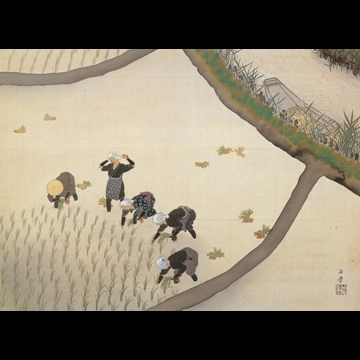 「早乙女」 川合玉堂 （1945年）