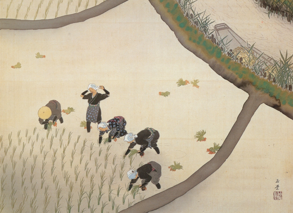 「早乙女」 川合玉堂 （1945年） | 川合玉堂展 描かれた日本の原風景より