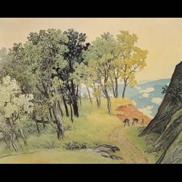 「山雨一過」 川合玉堂 （1943年）