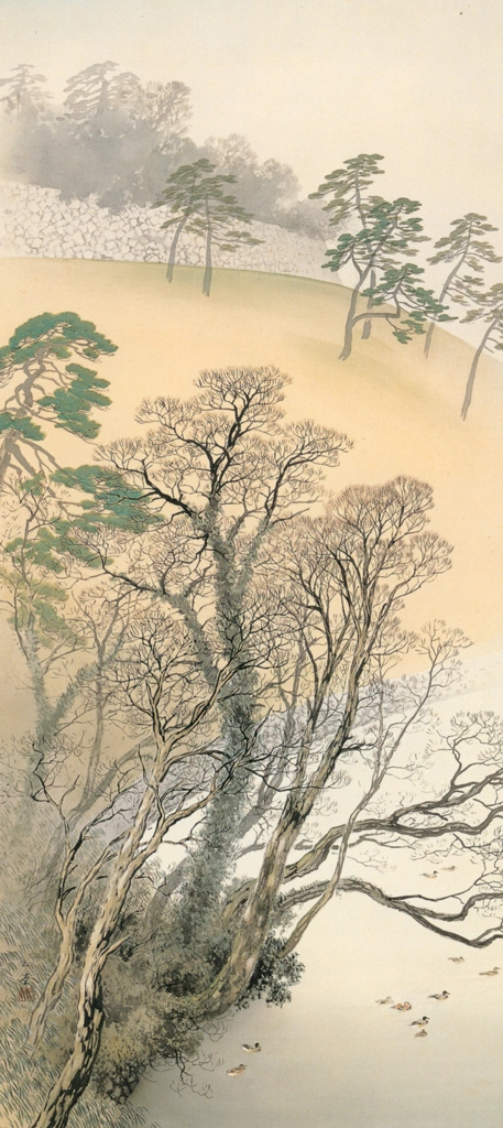 「御濠の朝」 川合玉堂 （1941年） | 川合玉堂展 描かれた日本の原風景より