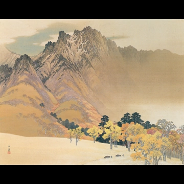 「秋嶺白雲」 川合玉堂 （1940年頃）