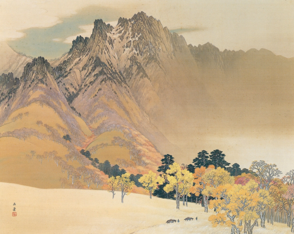 「秋嶺白雲」 川合玉堂 （1940年頃） | 川合玉堂展 描かれた日本の原風景より
