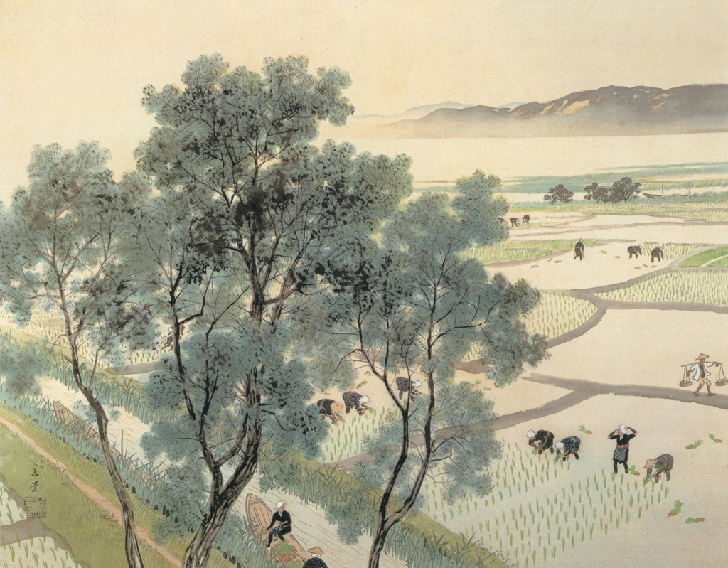 「田植」 川合玉堂 （1940年） | 川合玉堂展 描かれた日本の原風景より