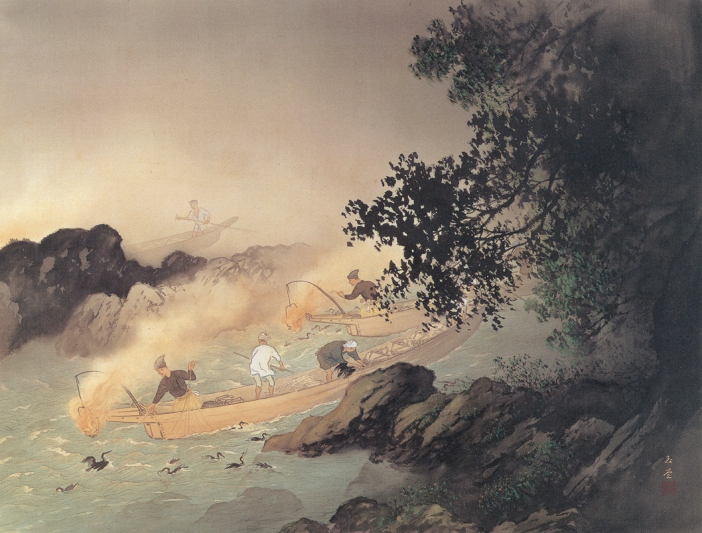 「鵜飼」 川合玉堂 （1938年） | 川合玉堂展 描かれた日本の原風景より