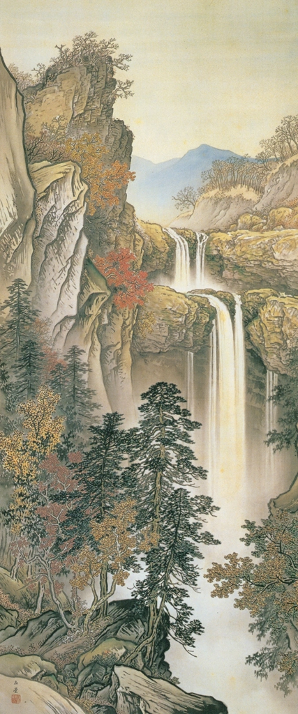 「秋山懸瀑」 川合玉堂 （1929年） | 川合玉堂展 描かれた日本の原風景より