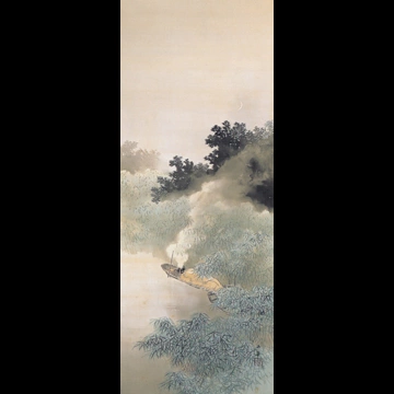「晩江炊烟図」 川合玉堂 （1914年）