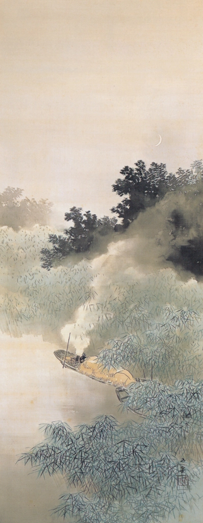 「晩江炊烟図」 川合玉堂 （1914年） | 川合玉堂展 描かれた日本の原風景より