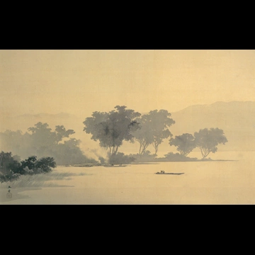 「朝江炊煙」 川合玉堂 （1905年）