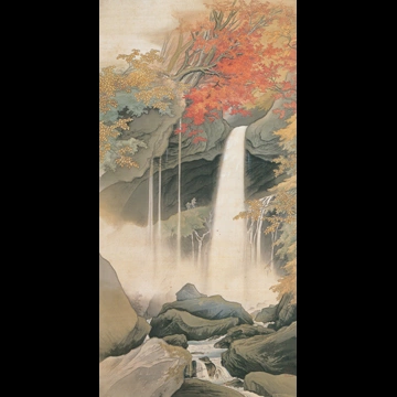 Urami Waterfall, Nikko by Kawai Gyokudō (circa 1903)