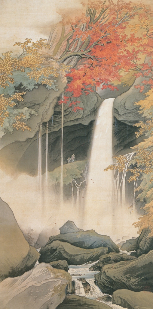 Urami Waterfall, Nikko by Kawai Gyokudō (circa 1903) | from KAWAI Gyokudo: A Retrospective